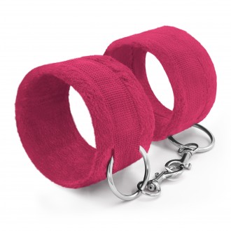 TOUGH LOVE VELCRO HANDCUFFS WITH EXTRA 40CM CHAIN CRUSHIOUS PINK