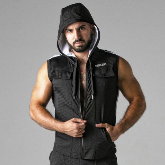 GILET LOOK AT HARDER HOODY BIANCO LOCKER GEAR