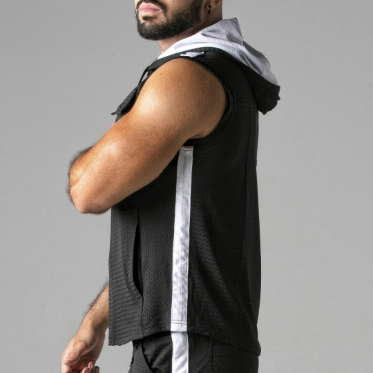 GILET LOOK AT HARDER HOODY BIANCO LOCKER GEAR