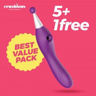 PACK 5 + 1 FREE CRUSHIOUS TRINITY RECHARGEABLE STIMULATOR