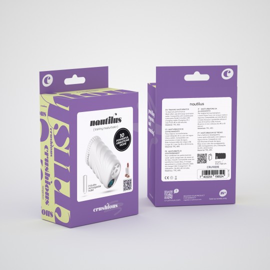 PACK 5 + 1 GRÁTIS NAUTILUS MASTURBADOR DE TREINO COM BALA AMOVÍVEL CRUSHIOUS