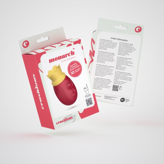 STIMOLATORE CLITORIDEO MONARCH CRUSHIOUS ROSSO