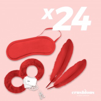 CONFEZIONE DA 24 KIT BONDAGE LOVER'S DREAM CRUSHIOUS ROSSO