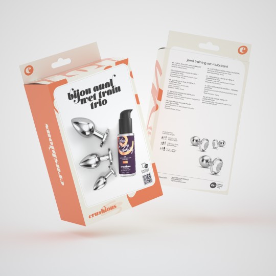 CONFEZIONE DA 24 BIJOU ANALE BAGNATO TRENO TRIO CRUSHIOUS