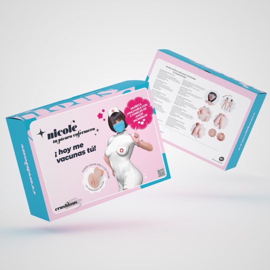 PACK DE 18 NICOLE LA ENFERMERA BONECA INSUFLÁVEL COM MASTURBADOR CRUSHIOUS