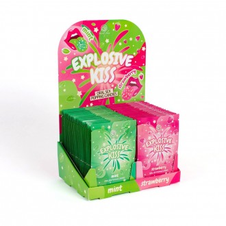 EXPOSITOR CON 24 EXPLOSIVE KISS FRESA + 24 EXPLOSIVE KISS MENTA SECRET PLAY