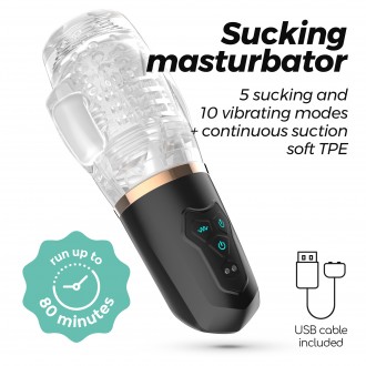 QUASAR MASTURBATEUR RECHARGEABLE AVEC ASPIRATION CRUSHIOUS