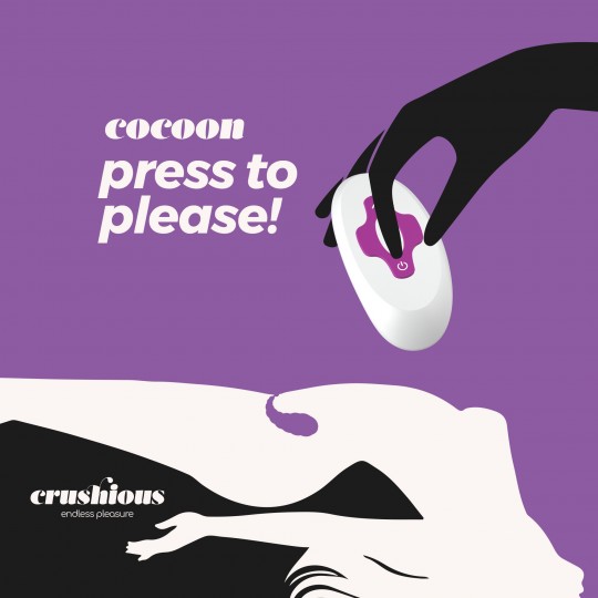 COCOON UOVO VIBRANTE RICARICABILE CON TELECOMANDO A DISTANZA SENZA FILI CRUSHIOUS VIOLA