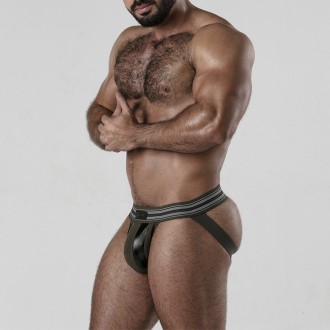 LOCKER GEAR BACKROOM BOTTOMLESS JOCKSTRAP KHAKI