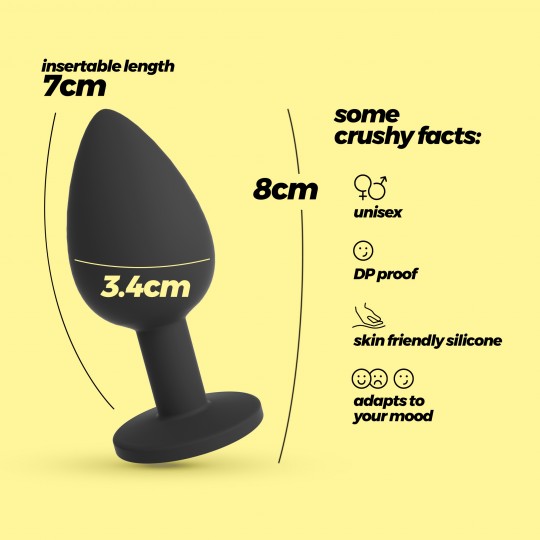 CAMILEO PLUG ANALE MEDIO CON 4 GIOIELLI INTERCAMBIABILI CRUSHIOUS
