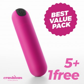 5 + 1 GRATUITO IMOAN PROIETTILE VIBRANTE RICARICABILE ROSA CRUSHIOUS