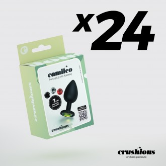 CONFEZIONE DA 24 CAMILEO PLUG ANALE PICCOLO CON 4 GIOIELLI INTERCAMBIABILI CRUSHIOUS