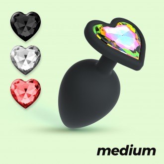PACK OF 24 CRUSHIOUS CUORE REGULAR ANAL PLUG WITH 4 INTERCHANGEABLE JEWELS