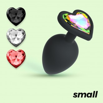 PACK OF 24 CRUSHIOUS CUORE SMALL ANAL PLUG WITH 4 INTERCHANGEABLE JEWELS