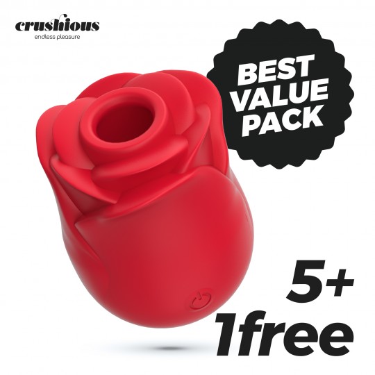 5 + 1 GRATUITO ROSITA ESTIMULADOR DE CLÍTORIS CON LENGUA CRUSHIOUS