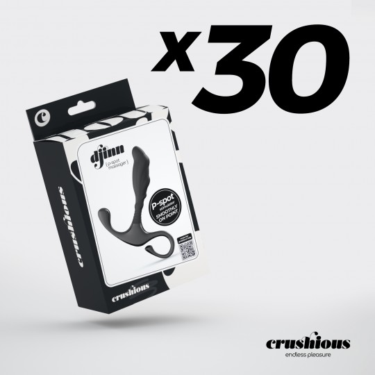 PACK DE 30 DJINN MASSAJADOR DE PRÓSTATA EM SILICONE CRUSHIOUS