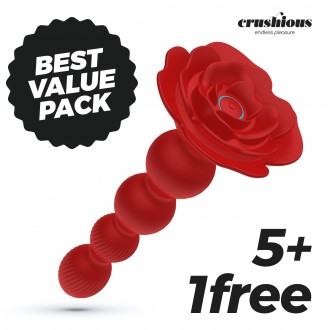 5 + 1 GRÁTIS ROSALINE PLUG ANAL COM ROTAÇÃO E CONTROLO REMOTO CRUSHIOUS