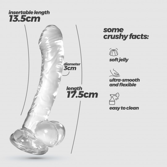 HUDINI DILDO ANALE GELATINOSO TRASPARENTE CRUSHIOUS