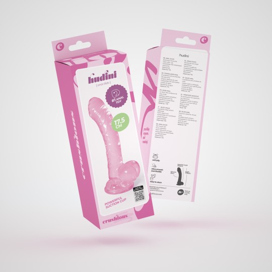 CONFEZIONE DA 32 HUDINI DILDO ANALE GELATINOSO ROSA CRUSHIOUS