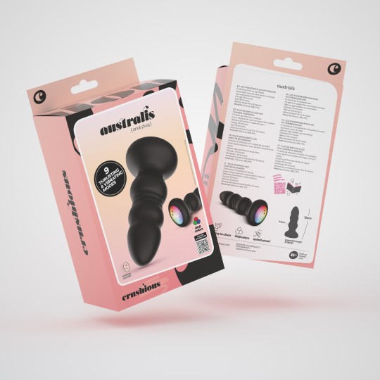 5 + 1 GRATUIT AUSTRALIS PLUG ANAL AVEC LED ET COMMANDE À DISTANCE CRUSHIOUS