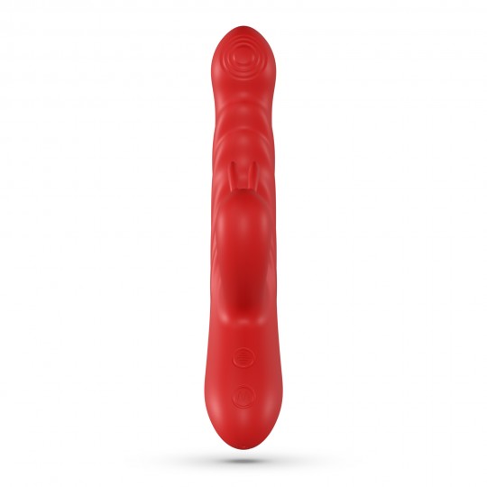 LAPIN VIBRATEUR RABBIT RECHARGEABLE AVEC POUSSÉE ROUGE CRUSHIOUS