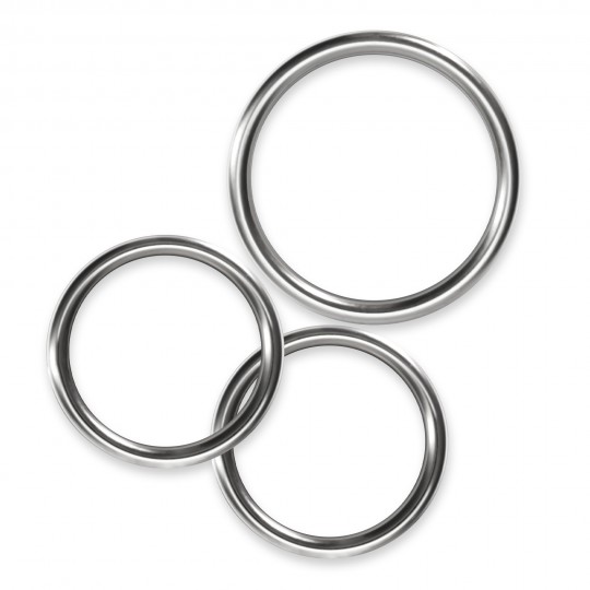 METALEROS SET DI 3 COCKRING IN METALLO CRUSHIOUS