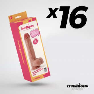 PACK DE 16 DILDO DE SILICONA LIQUIDA INVIKTUS 8,5 CRUSHIOUS PIEL