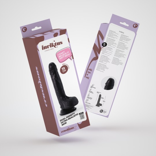 DILDO INVITIKTUS 7 IN SILICONE LIQUIDO CRUSHIOUS NERO
