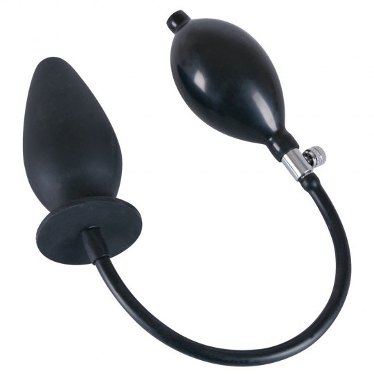 TRUE BLACK INFLATABLE DILDO BUTT PLUG