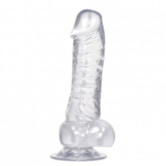 CRYSTAL CLEAR DILDO WITH SUCTION BASE