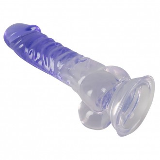 CLEAR DILDO WITH BALLS