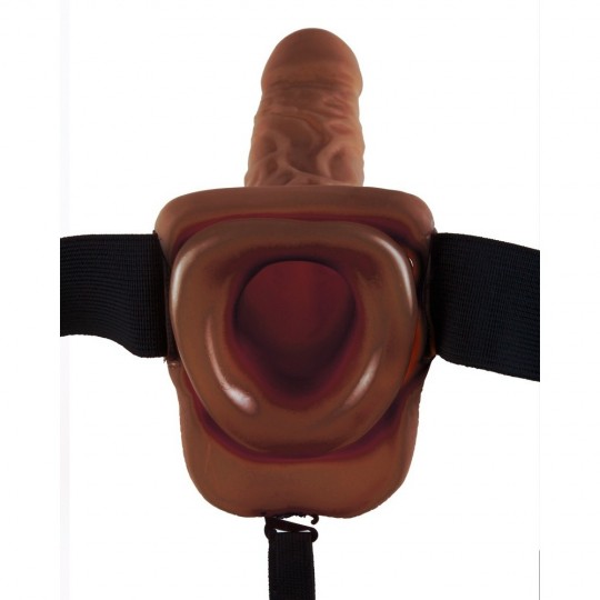 9" HOLLOW STRAP-ON WITH BALLS