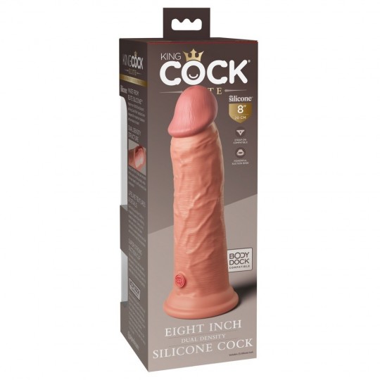 8" DUAL DENSITY SILICONE COCK