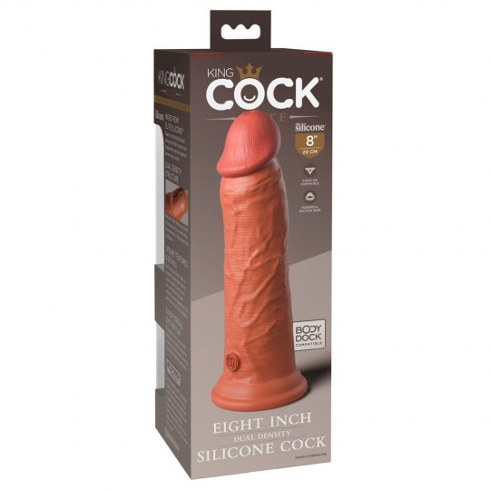 8" DUAL DENSITY SILICONE COCK