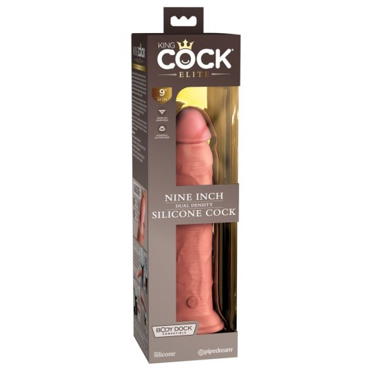 9" DUAL DENSITY SILICONE COCK