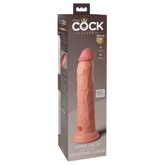 9" DUAL DENSITY SILICONE COCK