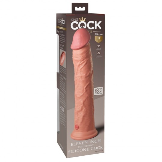 11" DUAL DENSITY SILICONE COCK