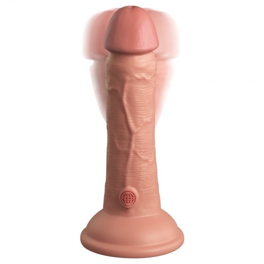 6\" VIBRATING + DUAL DENSITY SILICONE COCK