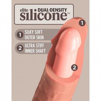 7\" VIBRATING + DUAL DENSITY SILICONE COCK WITH REMOTE
