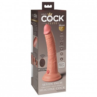 7\" VIBRATING + DUAL DENSITY SILICONE COCK WITH REMOTE