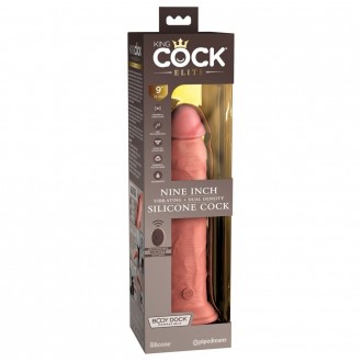 9\" VIBRATING + DUAL DENSITY SILICONE COCK WITH REMOTE