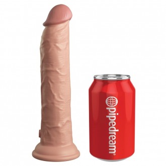 9" VIBRATING + DUAL DENSITY SILICONE COCK WITH REMOTE