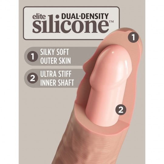 9\" VIBRATING + DUAL DENSITY SILICONE COCK WITH REMOTE