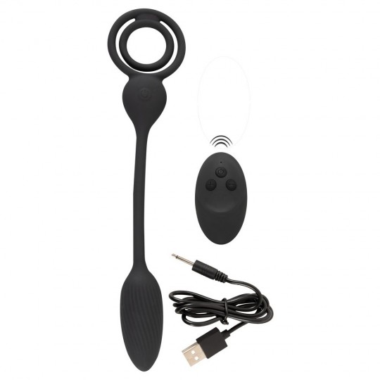 COCK AND BALL RING WITH RC BUTT PLUG