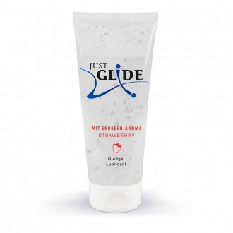 LUBRIFIANT À BASE D'EAU AROMATISÉ À LA FRAISE 200 ML JUST GLIDE