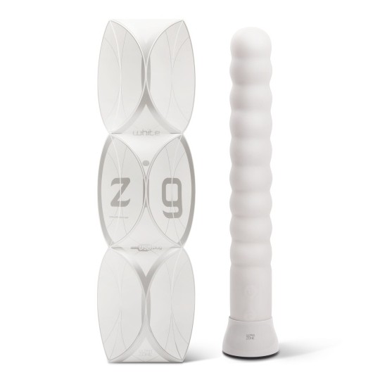 ZIG ZAG RECHARGEABLE AND SELF-HEATING VIBRATOR WHITE