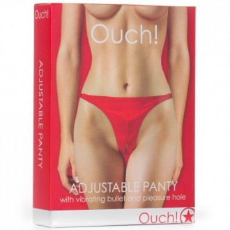 OUCH! PANTY WITH VIBRATING BULLET RED