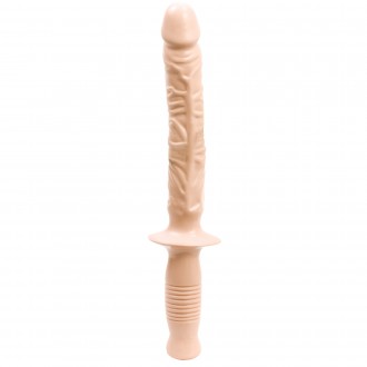 MANHANDLER DILDO WITH HANDLE WHITE