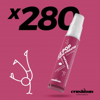 CONFEZIONE DA 280 VIBRATORE LIQUIDO ZZ POP AROMATIZZATO ALLA FRUTTO ROSSO 10ML CRUSHIOUS