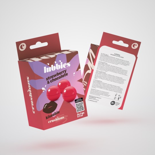 BOULES D'HUILE À BAISER LUBBIES CRUSHIOUS FRAISE &amp; CHOCOLAT